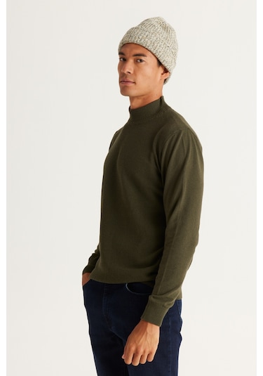 AC&Co / Altınyıldız Classics Erkek Haki Standart Fit Normal Kesim Yarım Balıkçı Yaka Hafif Salaş Pamuklu Triko 4A4921100008HAK3XL Haki AC&Co / Altınyıldız Classics Erkek Haki Standart Fit Normal Kesim Yarım Balıkçı Yaka Hafif Salaş Pamuklu Triko 4A4921100008HAK3XL Haki