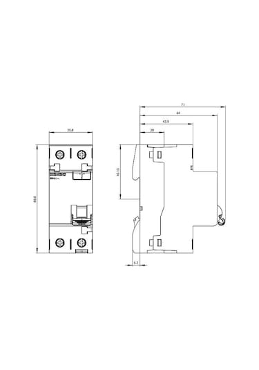 Siemens Monofaze Kaçak Akım Rölesi 2X40 Amper 300Ma