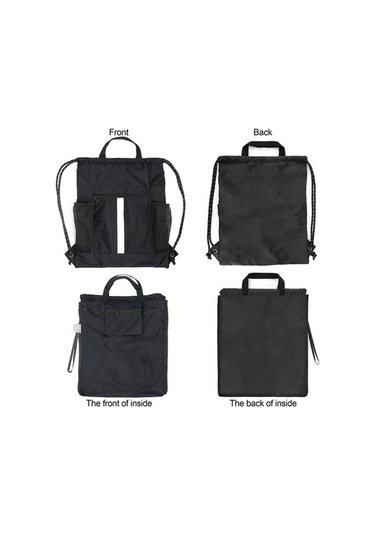 Tongxida Siyah Basketbol Çantası , Reflektör Çubuklu, Dayanıklı Outdoor Çanta, Çok Bölmeli, Siyah Siyah