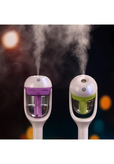 Suofeng Araç Usb Nemlendirici Ve Hava Temizleyici - Yeşil, Anion Salgılayıcı, Kokusuz Ortam, Otomatik Kapatma, Uyumlu Parfüm Yağı