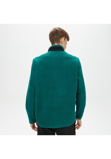 Peak Performance Fleece Snap Erkek Yeşil Outdoor Polar Düz G78899060 Yeşil