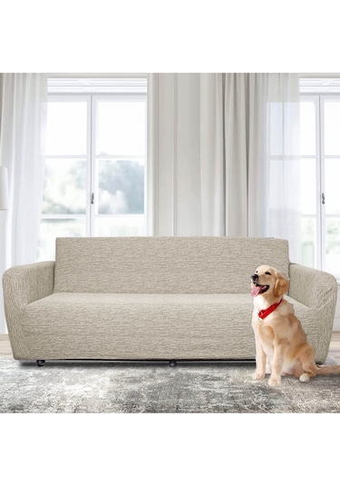 Jakarlı 3 3 1 1 Lastikli Kanepe Örtüsü Lastikli Koltuk Örtüsü Koltuk Kılıfı Takımı Kahve