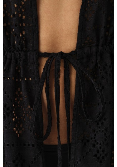 Penti Siyah Jasmine Kimono
