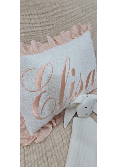 Tly Home Textiles Bebek Yastığı Nakışlı Kişiye Özel