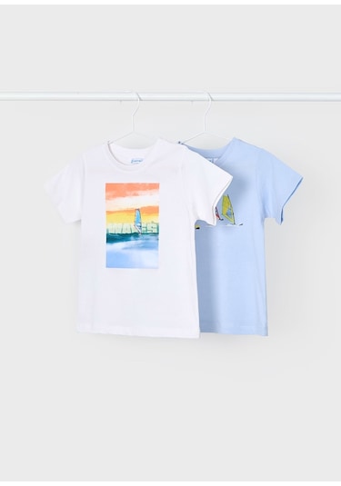 Mayoral Erkek Çocuk 2'li T-shirt 3049m Mavi