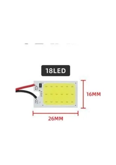 Yeni 5 Adet Dc12v Beyaz Cob 18led Paneller Araba İç Kubbe Ampul T10 Festoon 12 V Lamba Cob Led Panel Işıkları