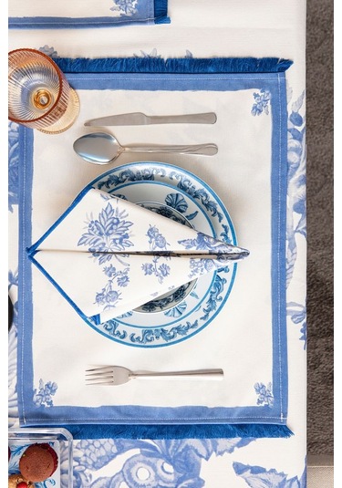 Elysian Blue, Premium Seri Mutfak Sunum Peçetesi, Duck Keten Kumaş 40x40cm 483707