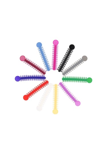 40 Adet/paket Yüksek Esneklik Diş Ligatür Bağları Ortodonti Elastik Çok Renkli