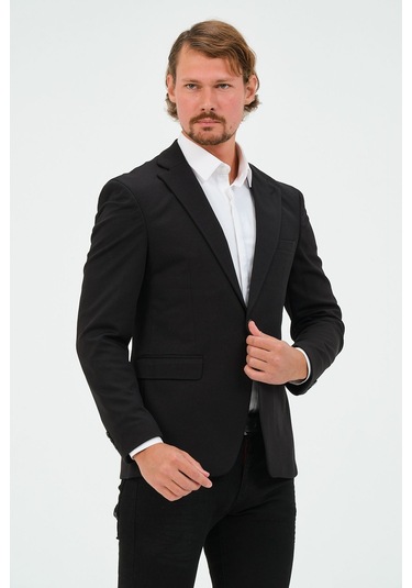 Bonesti Erkek Slim Fit Blazer Ceket Siyah