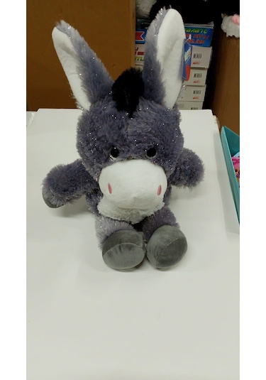 Oyuncak Peluş Simli Sevimli Eşek 50 Cm Pembe