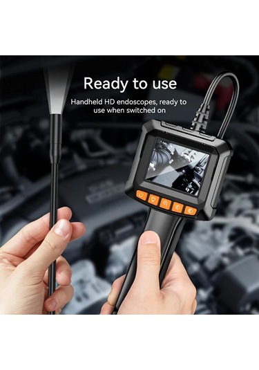 Xuweiwei Endoskop Kamera Black 1080p Hd 24 Lcd Ekran Ayarlanabilir Led Işık Endüstriyel Dayanıklı Usb Şarjlı 2000mah Pil