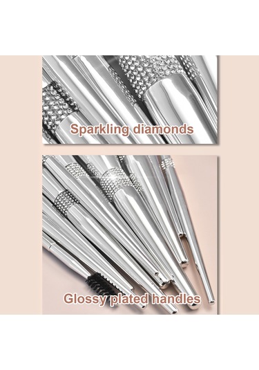 Moveevo 11 Adet Makyaj Fırçası Seti Taşınabilir Küçük Set Fırçalar Başlangıç Pudra Göz Farı Fırçaları