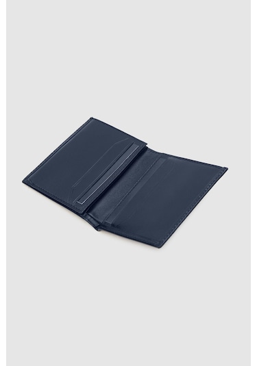 Ds Damat Lacivert Düz Kutulu Hakiki Deri Cüzdan 2H1119ST237 Lacivert