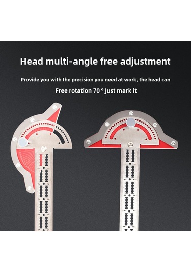 Aubyhe Ahşapçılık Açı Ve Kenar Ölçer, İngiliz/amerikan Ölçekli, 32 Cm, Hassas Ölçüm Aleti Poşet + Karton Kutusu Diğer