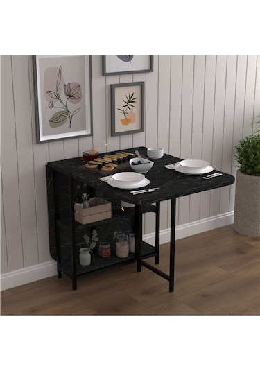 Metal Ayaklı Katlanır Mutfak Masası Km-31 Royal Mermer Royal Mermer