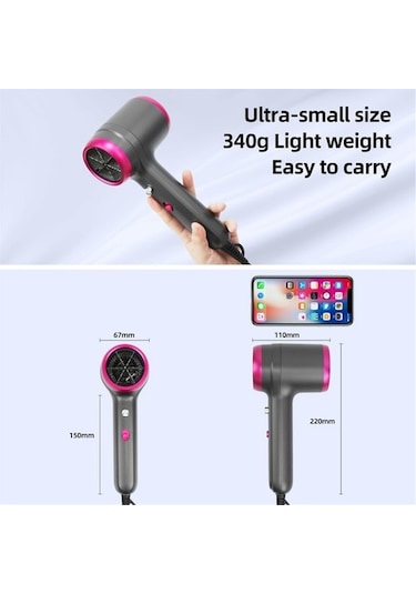 Joyhub Difüzörlü Saç Kurutma Makinesi 200 Milyon Iyonik Fön Makinesi 1800w Saç Kurutma Makinesi Kadın Için Hızlı Kuruyan 4c Kalın Kıvırcık Saç Ab Tak Gfuu6a