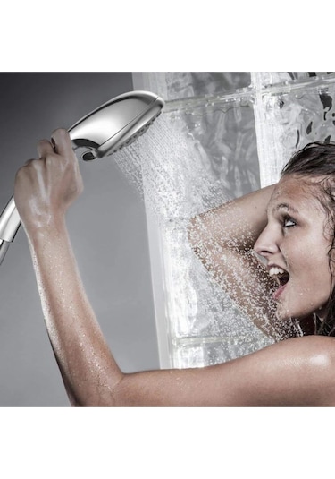 Kustar Elvis Banyo Duş Başlığı 5 Fonksiyonlu Yumuşak Su Akışı Için Başlık Gri