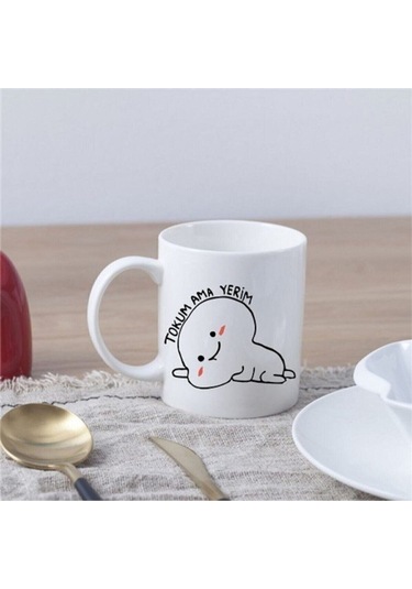 Tokum Ama Yerim Yazılı Kupa Bardak Renkli