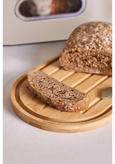 Karaca Stream 2in1 Ekmek Kutusu/Kesme Tahtası Cream