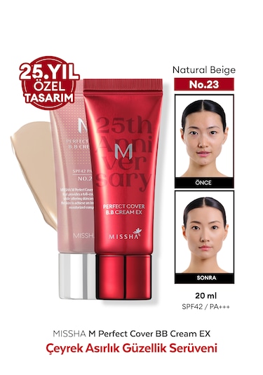 Missha Yoğun Kapatıcılık Sunan BB Krem M Perfect Cover BB Cream Ex No: 23 20 ML