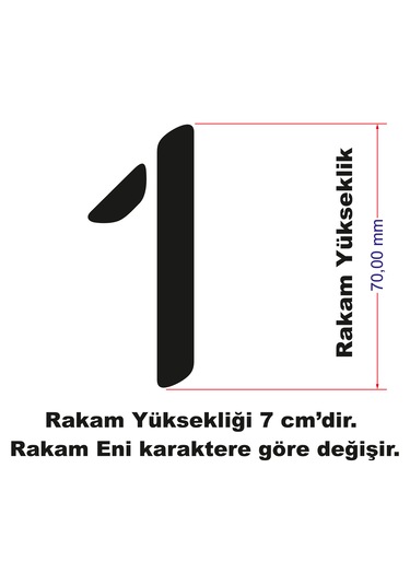 Stencil Rakam Boyama Şablonu X056-sayı Rakam Yüksekliği 7 Cm