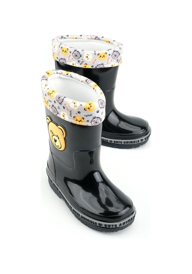 Gezer Kışlık Erkek Çocuk İçi Sıcak Astarlı Su Geçirmez Yağmur Bot Çizme Gc2kfm.00676.00.010.13 Siyah