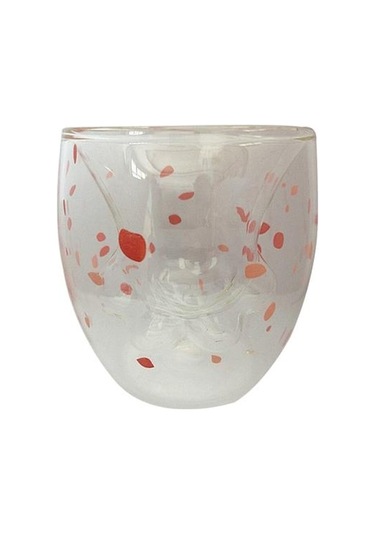 Kedi Pençe Kupası Yaratıcı Cam Çift Katmanlı Kahve Süt Kupası Kiraz Çiçeği Toz Ev Şeffaf Yalıtım Cam Su Kupası Kupalar Pembe Altın