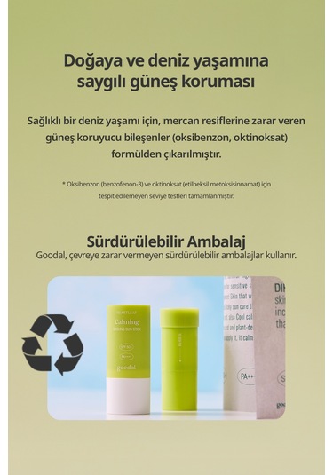 Serinletici Stik Güneş Kremi Goodal Houttuynia Cordata Calming Cooling Sun Stick Spf50+ Pa++++