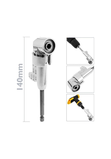 Köşe Ve Zor Alan İçin Pratik Matkap Ve Vidalama Adaptörü Aparatı Köşe Vidalama Aparatı Mandreni