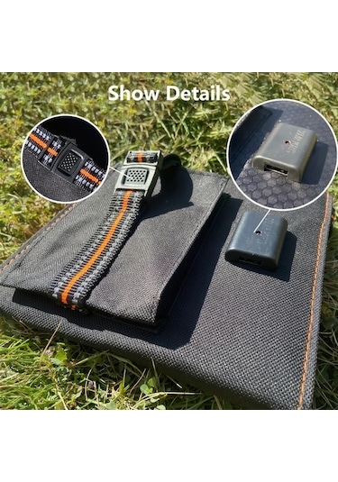 Trendooze 30w Gaojunshop01 Portatif Katlanır Solar Panel Usb Şarj Aleti Kamp Seyahat Acil Durum Koyu Renk