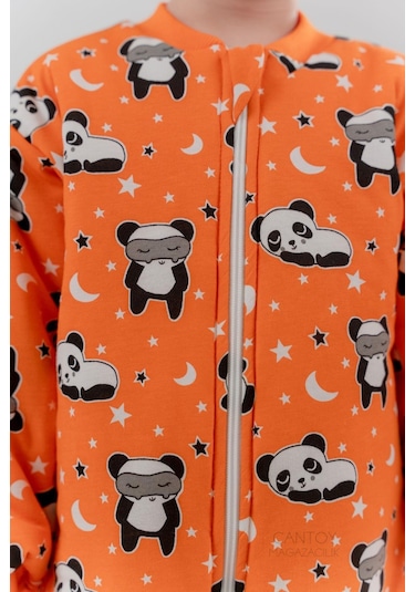 Erkek Bebek 2.5 Tog Desenli Uyku Tulumu 2 Yaş Turuncu