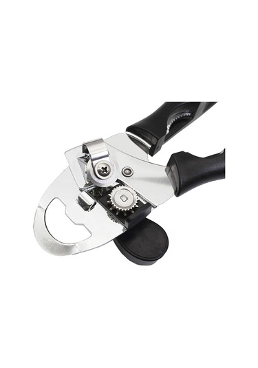 Teltree Paslanmaz Çelik Konserve Açacağı - Kolay Kullanımlı, Kaymaz Saplı Mutfak Aksesuarı Siyah