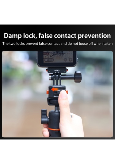 Skycity Vrıg Ac14 Claw Mini Manyetik Hızlı Çıkartma 1/4 Taban + Gopro Üst Kapak - Manyetik Kilitleme Teknolojisi, 500g Yük Kapasitesi, Tripod Uyumlu