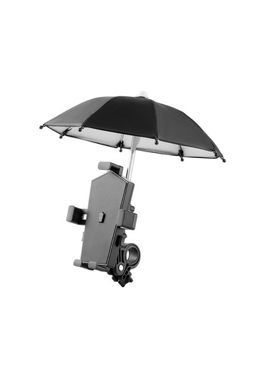 Tongxida Suntek Motosiklet Telefon Tutacak Siyah Şemsiyeli, Motosiklet İçin Uygun