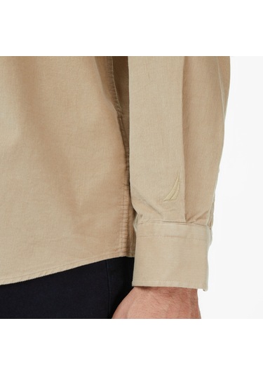 Nautica Erkek Bej Classic Fit Gömlek Düz W57424t Bej