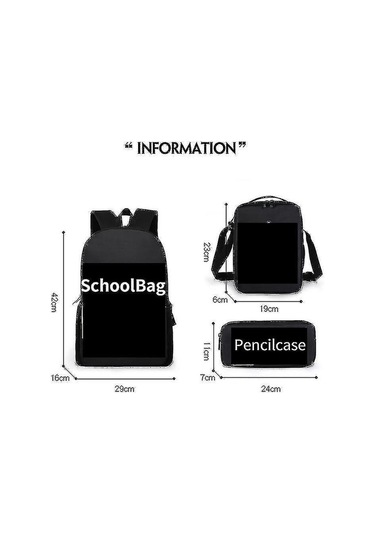 Poppy Playtime Okul Çantası Çocuk Sırt Çantası Veya Öğle Yemeği Çantası Veya Kalem Çantası Veya Çocuklar İçin Üç Parçalı Set Hediyeleri Diğer