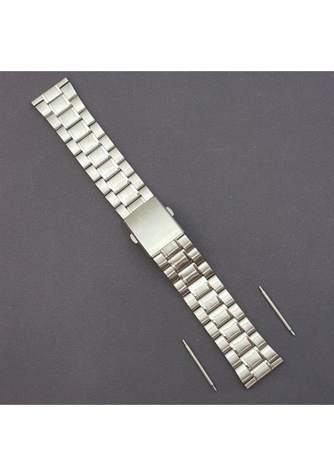 Çelik Metal Kol Saat Kordonu Yandan Basma Anahtarlı 26 Mm (A-01)