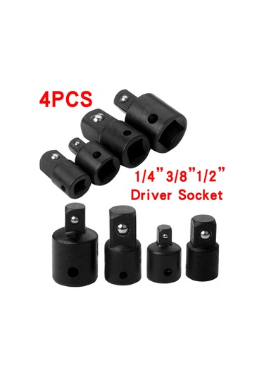 Xindoker 4'lü Soket Adaptör Seti - 1/4" 3/8" 1/2" Çap Değiştirme - Otomotiv Ve Dıy İşler İçin Pratik Çözüm