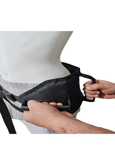 Ozclife Hasta Yürüteç Kemeri Bacak Arası Destekli Siyah Kemer