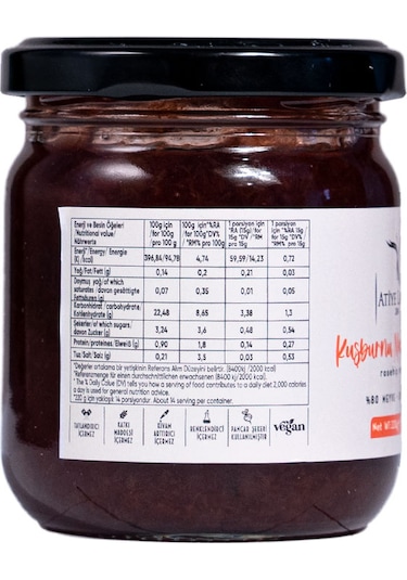 Atiye Laçin Kuşburnu Marmelatı 220 G