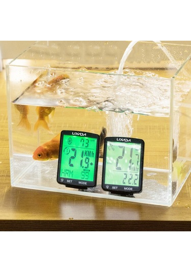 Lıxada 2.8 İnç Bisiklet Kablosuz Bilgisayar Beyaz Kabuk Yeşil Işık Beyaz