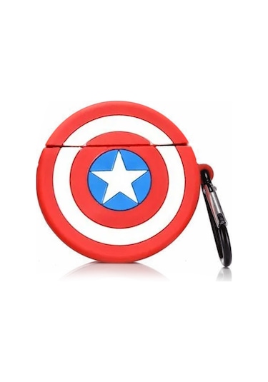 Microsonic Aipods Uyumlu 4.nesil / Anc Kılıf Cartoon Figürlü Silikon Crtn-fgr-cptn-amrk Kırmızı - Mavi