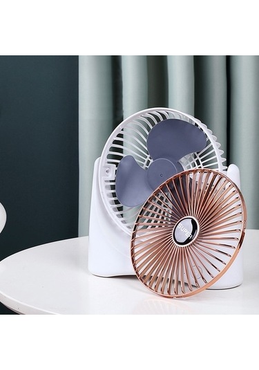 Mini Masa Fanı Sessiz 3 Hızlı Usb Beslemeli Ze1f0w Beyaz