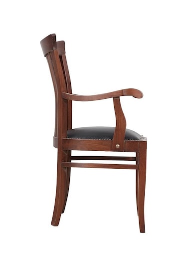 Masifart_Mobilya Masifart Aden 7115 Şerif Kollu Sandalye Ceviz