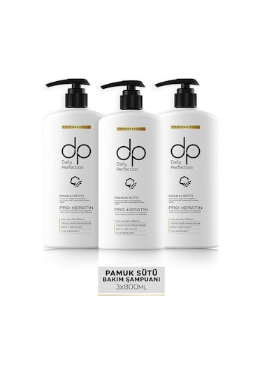 Dp Daily Perfection Şampuan Pamuk Sütü 3 x 800 ML