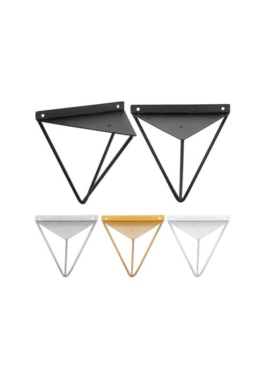 Zyzqstore 2 Adet Oturma Odası Ev Dekor Üçgen Demir Sanat Duvara Monte Çok Renkli Çok Renkli