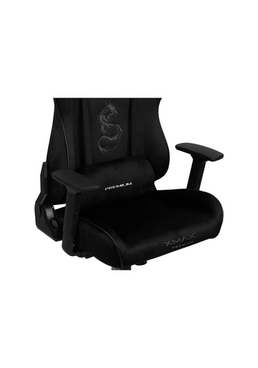 Rio Pus Balerion Terletmez Kadife Kumaş Siyah Gaming Oyuncu Koltuğu Siyah