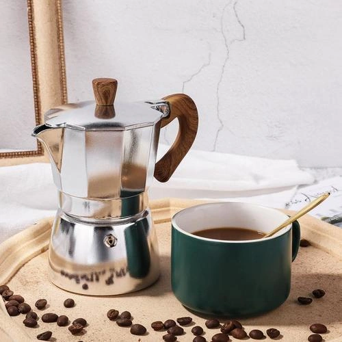 Kahve Makinesi Pot Alüminyum Mocha Espresso Percolator Pot Kahve Su Isıtıcısı Kafeterya Ev Açık Stopetop Kahve Makinesi Cafe Araçları Kahve Tencereler