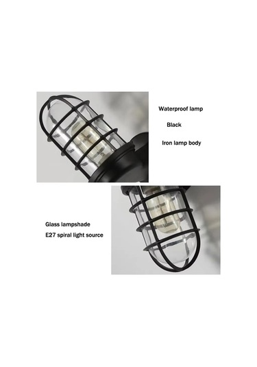 American Loft Açık Işık Endüstri Lambaları Cafe Restoran Pub Kulübü Merdiven Duvar Lambası Siyah, Serin Beyaz Siyah