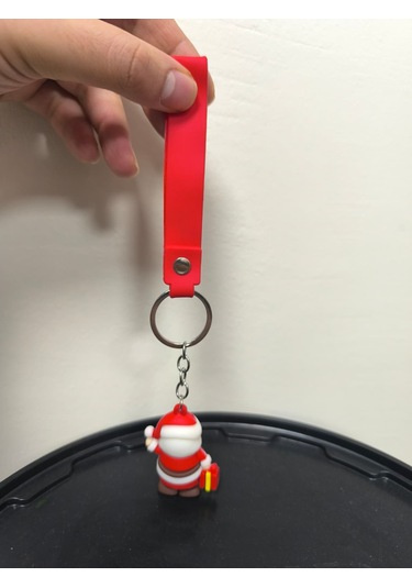 Yılbaşı Temalı Anahtarlık Yeni Yıla Özel Sevimli Ve Anlamlı Hediye Kahverengi - Kırmızı